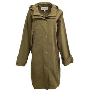 Michael Kors Collection Juniper All Weather Hooded Oversized Coat Size M $1490R